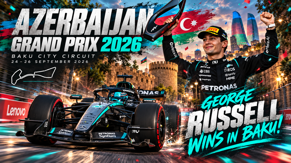 Grand Prix van Azerbeidzjan 2026; Russell houdt Verstappen nipt achter zich in chaotisch Baku